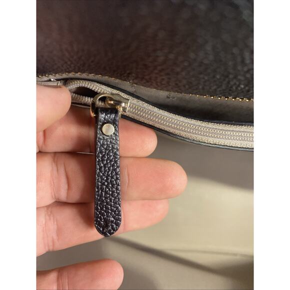 Kate Spade Black Leather Tote Bag Shoulder Purse Handbag Large Everyday - Picture 14 of 16